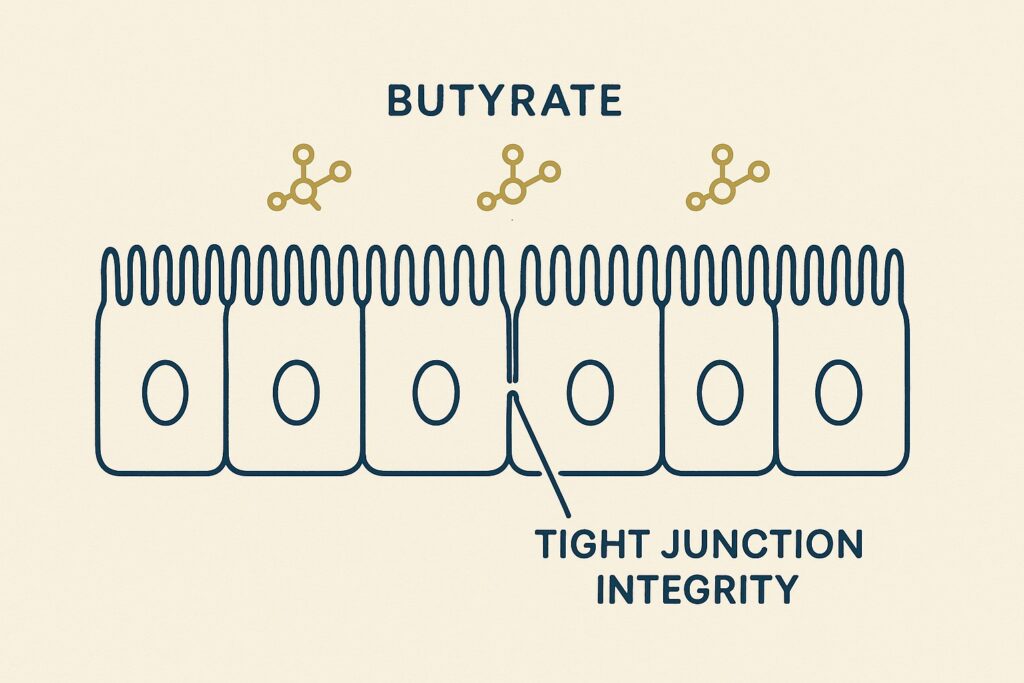 Butyrate support gut lining and gut health