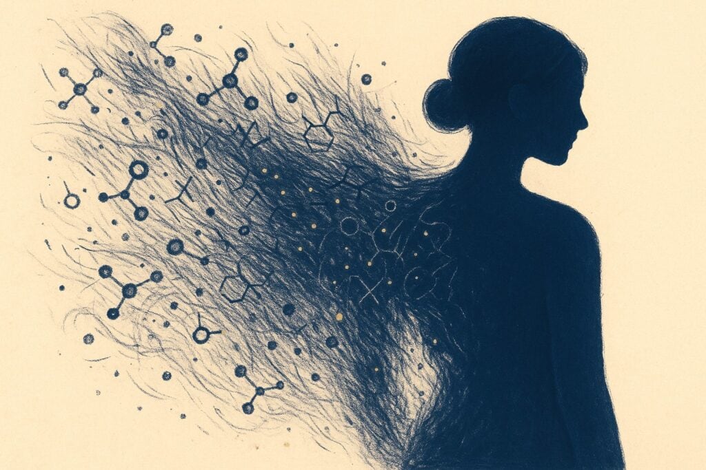 beautiful art illsutarion of a woman and her interaction with the environment.