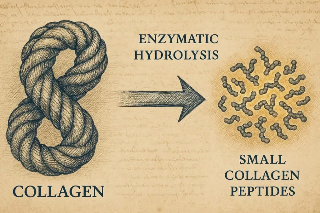 Enzymatic Hydrolysis of collagen peptides