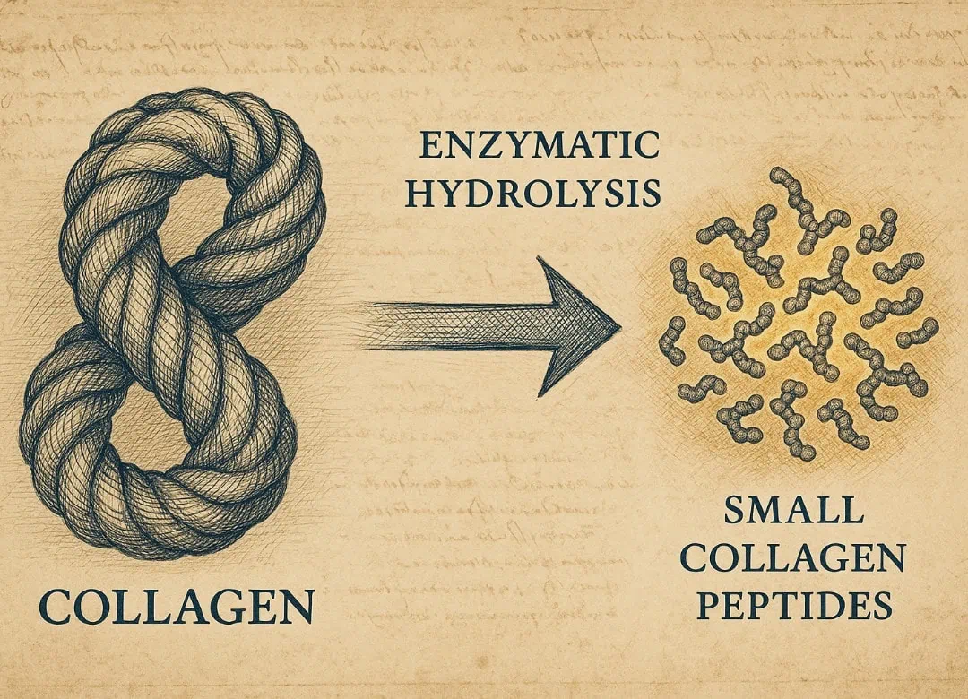 Enzymatic Hydrolysis of collagen peptides