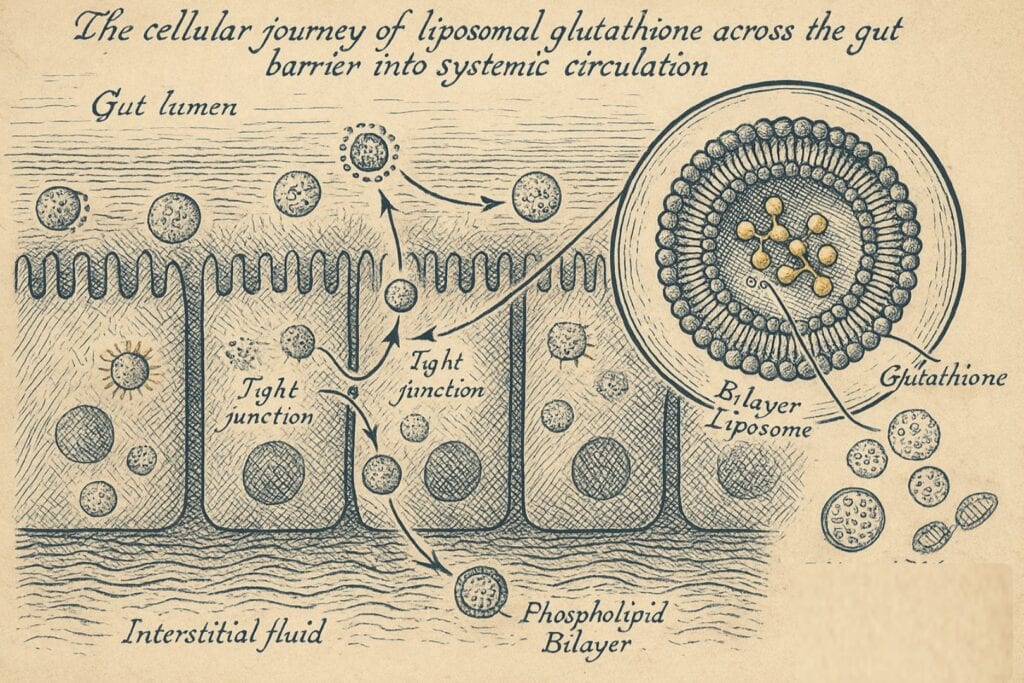 beautiful davinic style illustration of liposomal molecule