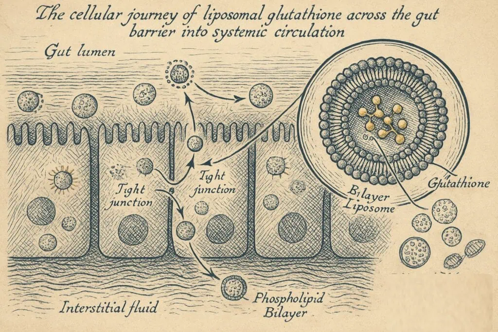 beautiful davinic style illustration of liposomal molecule