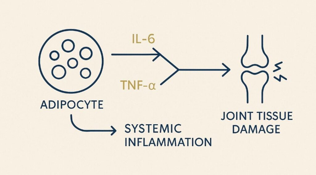 Weight Gain during Menopause cause inflammation of joint