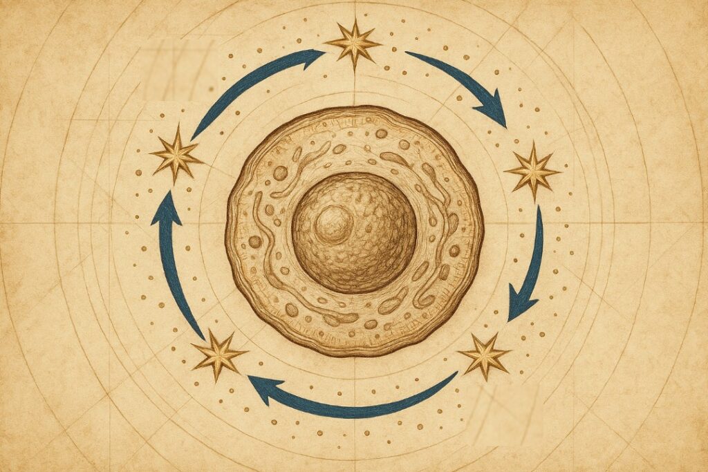 Da vinic style illustration of antioxidants