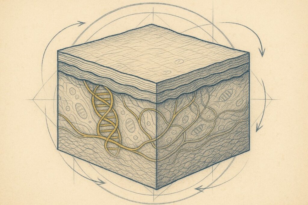 Da vinci illustration of why skin is mirror of health
